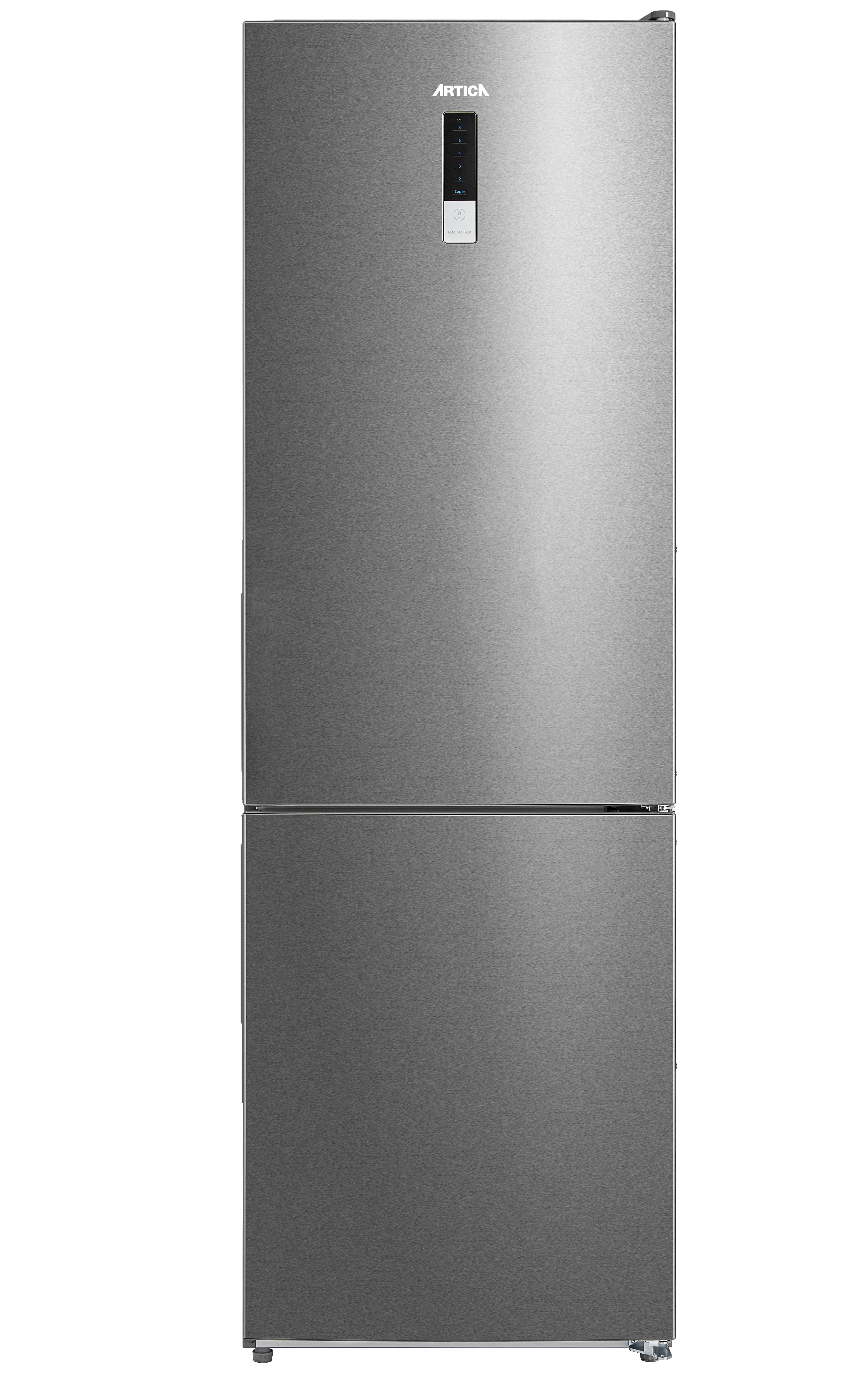 Frigorífico combi Artica AEFC188601EDX, 188 x 59.5 cm, No Frost, display LED, clase E, inox